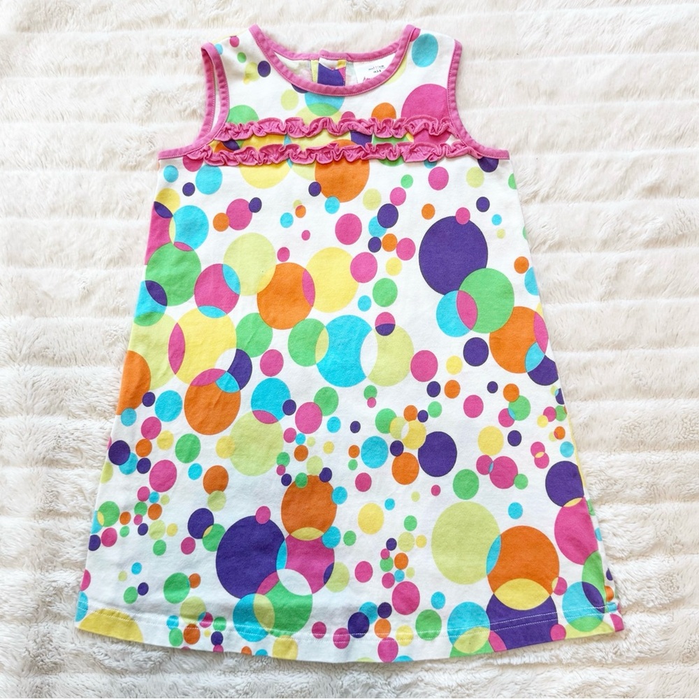 Hanna Andersson Confetti Crew Neck Sundress Size 110 (5-6)